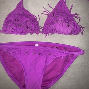 Purple Fringe Bikini